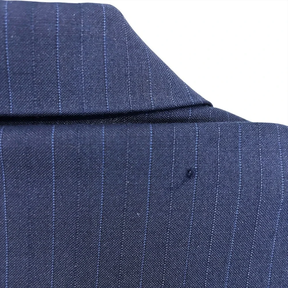 Hickey Freeman Blazer Suit Jacket Milburn II 46R 46 Regular Navy Pinstripe Wool